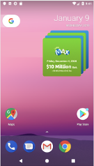 Android Lottery Image of small stacked widget