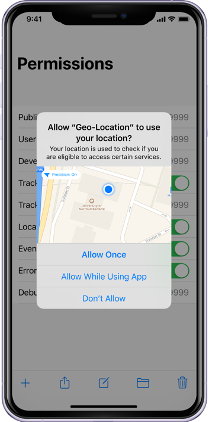 Location Permissions Screen 1